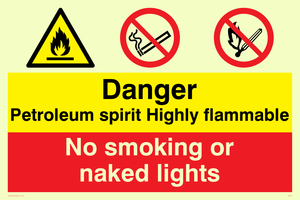 CN617: Petrol spirit highly flammable