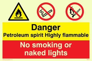 CN617: Petrol spirit highly flammable