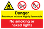 CN618: Petrol mixture flammable sign