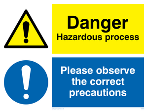 CN650: Danger hazardous process sign