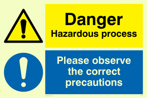 CN650: Danger hazardous process sign