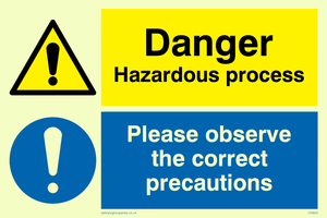 CN650: Danger hazardous process sign