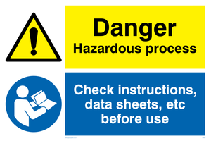 CN651: Danger hazardous process sign