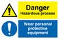 CN652: Danger hazardous process sign