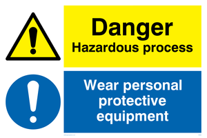 CN652: Danger hazardous process sign
