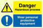 CN652: Danger hazardous process sign