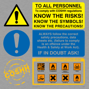 CN710: COSHH regs know the risks sign
