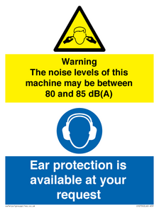 CP270: Machine noise between 80-85 db