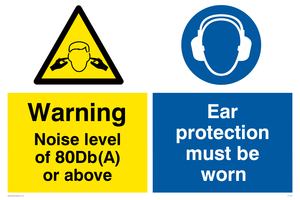 CP5388: 80Db Noise warning Ear protectors must be worn