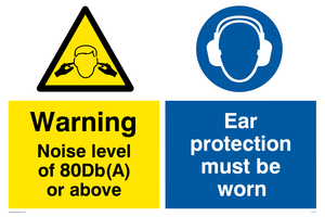 CP5388: 80Db Noise warning Ear protectors must be worn