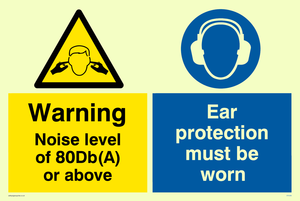 CP5388: 80Db Noise warning Ear protectors must be worn