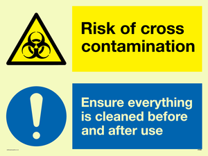 CP5986: Dual sign Risk of cross contamination Ensure everything is cleaned before and after use