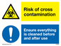 CP5986: Dual sign Risk of cross contamination Ensure everything is cleaned before and after use