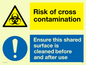 CP5987: Dual sign Risk of cross contamination Ensure this shared surface is cleaned before & after use