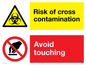 CP5996: Dual sign Risk of cross contamination Avoid touching