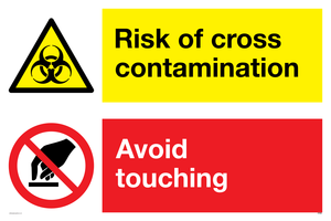 CP5996: Dual sign Risk of cross contamination Avoid touching
