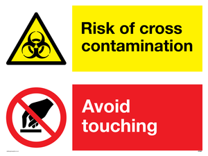 CP5996: Dual sign Risk of cross contamination Avoid touching