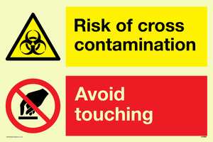 CP5996: Dual sign Risk of cross contamination Avoid touching