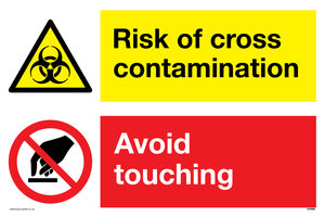 CP5996: Dual sign Risk of cross contamination Avoid touching