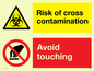 CP5996: Dual sign Risk of cross contamination Avoid touching