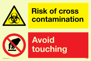CP5996: Dual sign Risk of cross contamination Avoid touching