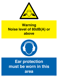CP7542: Warning Noise level of 80dB(A) or above. Ear protection must be worn in this area