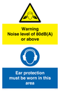 CP7542: Warning Noise level of 80dB(A) or above. Ear protection must be worn in this area