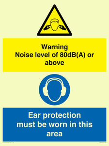 CP7542: Warning Noise level of 80dB(A) or above. Ear protection must be worn in this area