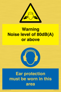 CP7542: Warning Noise level of 80dB(A) or above. Ear protection must be worn in this area