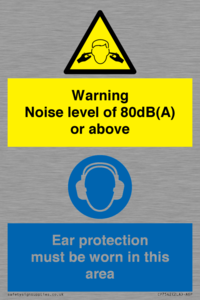CP7542: Warning Noise level of 80dB(A) or above. Ear protection must be worn in this area