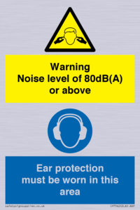 CP7542: Warning Noise level of 80dB(A) or above. Ear protection must be worn in this area