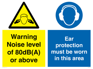 CP7542: Warning Noise level of 80dB(A) or above. Ear protection must be worn in this area