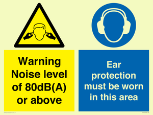 CP7542: Warning Noise level of 80dB(A) or above. Ear protection must be worn in this area