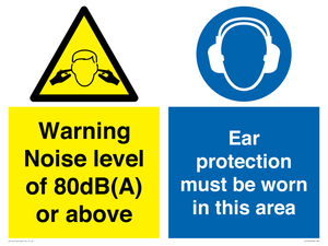 CP7542: Warning Noise level of 80dB(A) or above. Ear protection must be worn in this area
