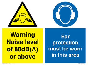 CP7542: Warning Noise level of 80dB(A) or above. Ear protection must be worn in this area