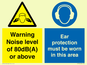 CP7542: Warning Noise level of 80dB(A) or above. Ear protection must be worn in this area