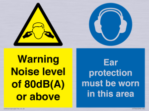 CP7542: Warning Noise level of 80dB(A) or above. Ear protection must be worn in this area