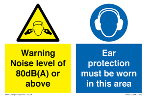 CP7542: Warning Noise level of 80dB(A) or above. Ear protection must be worn in this area