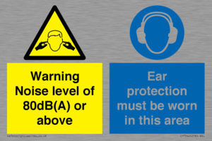 CP7542: Warning Noise level of 80dB(A) or above. Ear protection must be worn in this area