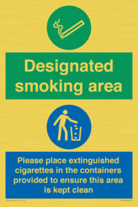 CS7900: Designated smoking area Please place extinguished cigarettes in the containers provided to ensure this area is kept clean