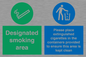 CS7900: Designated smoking area Please place extinguished cigarettes in the containers provided to ensure this area is kept clean