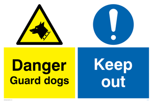CU607: danger guard dogs keep out