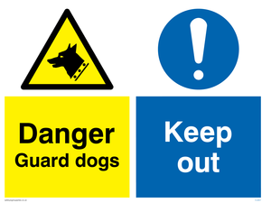 CU607: danger guard dogs keep out