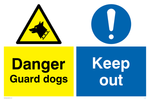 CU607: danger guard dogs keep out