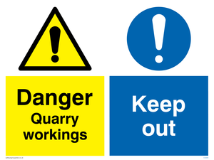 CU608: danger quarry workings keep out