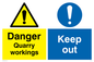 CU608: danger quarry workings keep out
