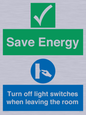 CV10591: Save Energy - Please Turn off lights when leaving the room