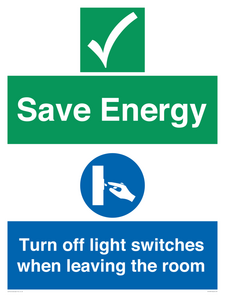 CV10591: Save Energy - Please Turn off lights when leaving the room