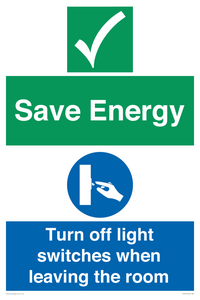 CV10591: Save Energy - Please Turn off lights when leaving the room