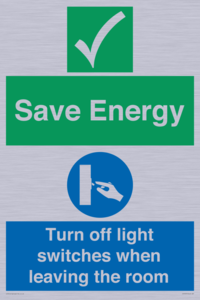 CV10591: Save Energy - Please Turn off lights when leaving the room